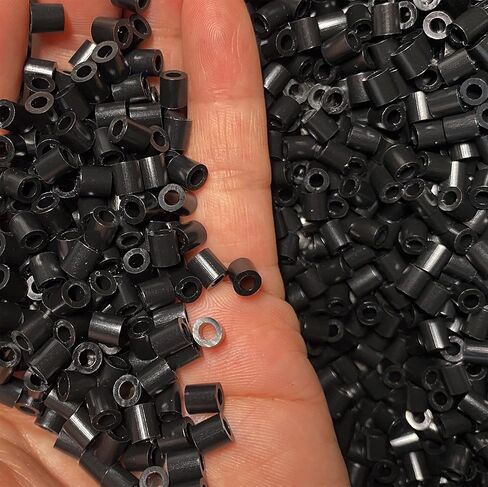 OEEKOI 1000+Pcs Fuse Beads - 5mm Melting Beads Fusion Beads Bulk Iron Beads for Crafts, Ideal for Christmas Birthday Gifts, Black in Saudi Arabia