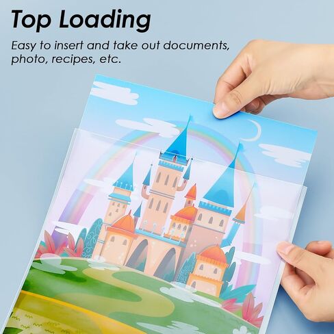 KTRIO No Holes Sheet Protectors 8.5 x 11 Inch Heavy Duty Clear Page Protectors, Plastic Paper Sleeves Document Protectors, Letter Size, Top Loading, Acid Free, 50 Pack in Saudi Arabia