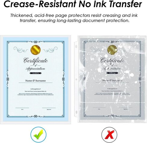 KTRIO No Holes Sheet Protectors 8.5 x 11 Inch Heavy Duty Clear Page Protectors, Plastic Paper Sleeves Document Protectors, Letter Size, Top Loading, Acid Free, 50 Pack in Saudi Arabia