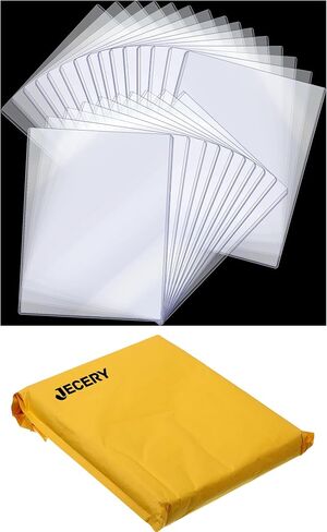 25 قطعة من Jecery واقيات طباعة صلبة مقاس 8.5 × 11 بوصة واقيات صفحات ورقية بلاستيكية صلبة شفافة وأكمام بلاستيكية للصور للمستندات in Kuwait