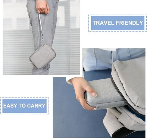 Hard Carrying Case for INVISEN/VFU/lopevi Label Maker Machine, Thermal Label Printer Bluetooth Label Maker Machine Storage Case with Mesh Pocket for Rolls Paper, USB Cabel, Grey in Kuwait