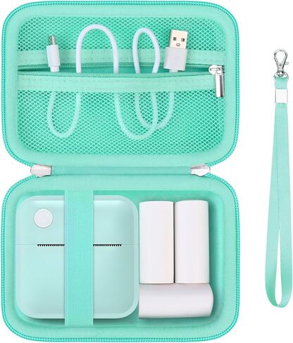 Hard Carrying Case for INVISEN/VFU/lopevi Label Maker Machine, Thermal Label Printer Bluetooth Label Maker Machine Storage Case with Mesh Pocket for Rolls Paper, USB Cabel, Grey in Kuwait