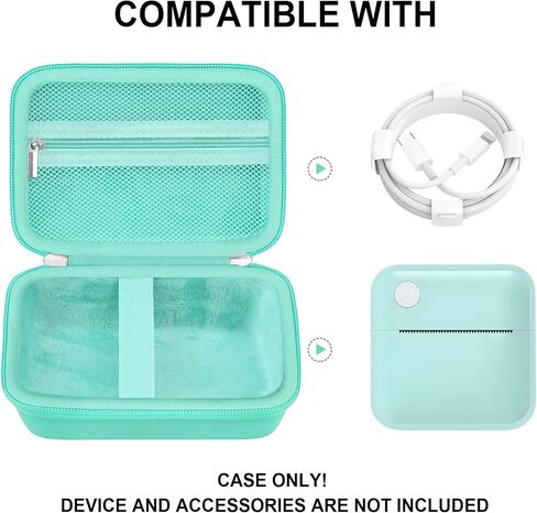 Hard Carrying Case for INVISEN/VFU/lopevi Label Maker Machine, Thermal Label Printer Bluetooth Label Maker Machine Storage Case with Mesh Pocket for Rolls Paper, USB Cabel, Grey in Kuwait