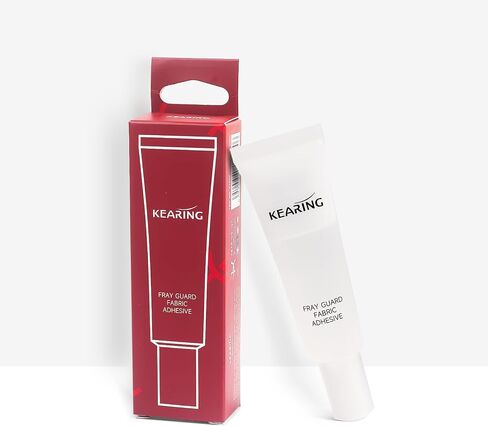 Fray Guard Fabric Adhesive, Clear Permanent Fabric Glue for Seam Sealing and Edge Protection, Suitable for All Fabrics, Quick-Dry, Waterproof, 0.85oz/25ml in Kuwait