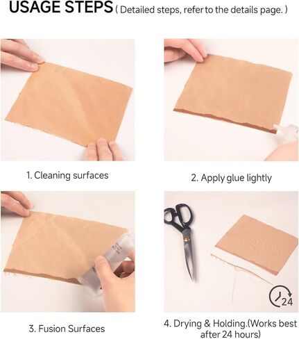 Fray Guard Fabric Adhesive, Clear Permanent Fabric Glue for Seam Sealing and Edge Protection, Suitable for All Fabrics, Quick-Dry, Waterproof, 0.85oz/25ml in Kuwait