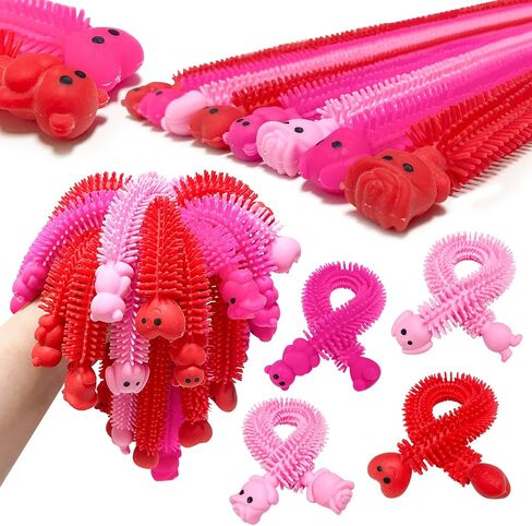 30 PCS Stretchy Fidget Toy,Sensory Fidget Worm Stretch Toys,Muticolor Stretchy Strings Toy for Stress Relief, Valentine's Day Easter Day Gift,Kids or Adults,Boys,Girls,Calming Party Favors in Saudi Arabia