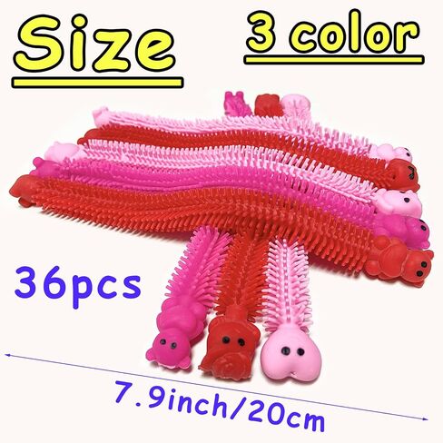 30 PCS Stretchy Fidget Toy,Sensory Fidget Worm Stretch Toys,Muticolor Stretchy Strings Toy for Stress Relief, Valentine's Day Easter Day Gift,Kids or Adults,Boys,Girls,Calming Party Favors in Saudi Arabia