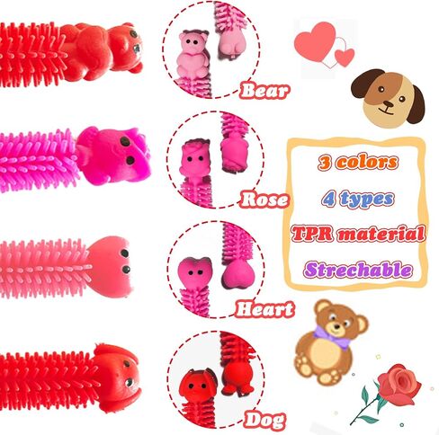 30 PCS Stretchy Fidget Toy,Sensory Fidget Worm Stretch Toys,Muticolor Stretchy Strings Toy for Stress Relief, Valentine's Day Easter Day Gift,Kids or Adults,Boys,Girls,Calming Party Favors in Saudi Arabia