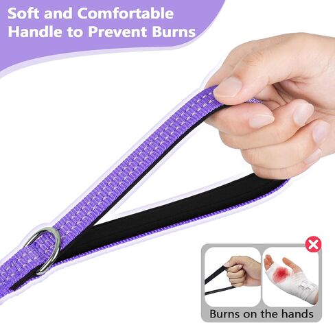 Long Dog Leash XiaZ Training Leashes 10/15/20/30/50/100ft Long Lead for Dogs 10ft Training Leash for Outside Black 10 Foot Nylon Padded Handle Reflective Hiking Yard in Saudi Arabia