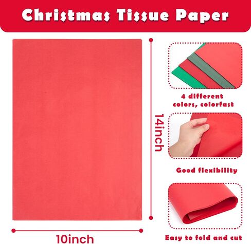 Koogel 320 Sheets Red Tissue Paper, Pink Tissue Paper Bulk 14 x 10 Inch Romantic Tissue Paper 6 Colors for Birthday Wedding Small Gift Wrapping DIY Project in Kuwait