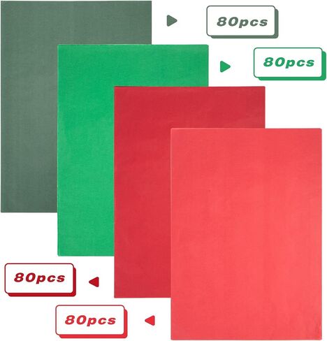 Koogel 320 Sheets Red Tissue Paper, Pink Tissue Paper Bulk 14 x 10 Inch Romantic Tissue Paper 6 Colors for Birthday Wedding Small Gift Wrapping DIY Project in Kuwait