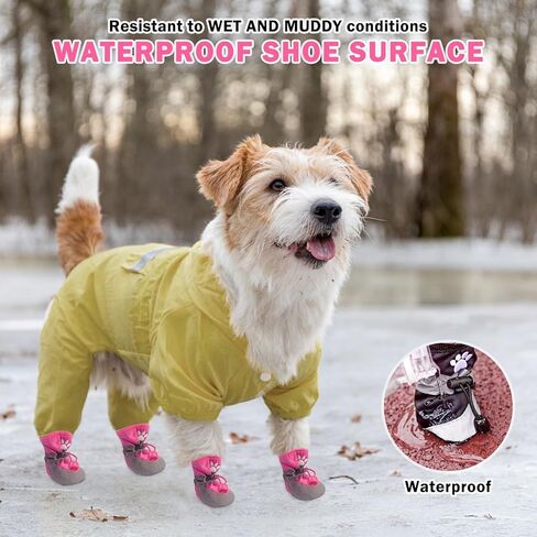 أحذية الكلب SCENEREAL للرصيف الساخن، واقيات مخالب للكلاب المتوسطة الصغيرة، أحذية مطر للكلاب عاكسة للصيف، أحذية للكلاب ناعمة مقاومة للماء للمشي في الهواء الطلق والأرضيات الصلبة الداخلية، وردي مقاس 5 in Kuwait