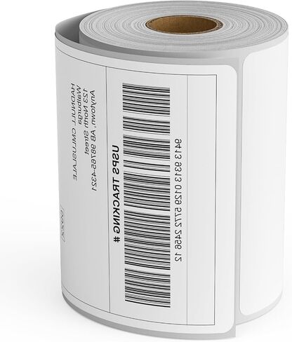 4" x 6" Thermal Labels with 250 Labels/Roll, Compatible with Zebra & Rollo Printer Blank Direct Thermal Shipping Labels in Kuwait