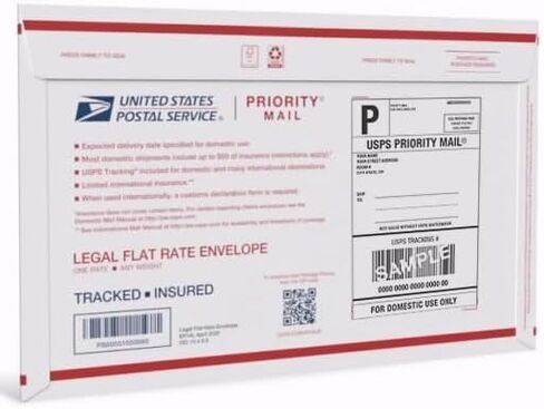 Two (2) Priority Mail Forever Prepaid Flat Rate (Flat Rate Envelope) in Saudi Arabia