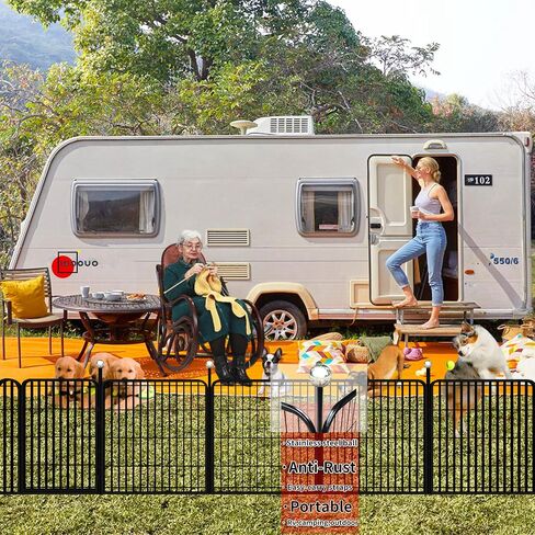 Dog Playpen Outdoor for Medium/Large Dogs 36'' High, Heavy Duty Dog Playpen with Rustproof and Sturdy Stakes, 3ft Dog Fence for RV Camping(12 Panels) in Saudi Arabia
