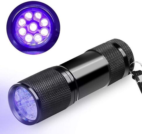 UV LED Flashlight Black Light UV Lights 9 LED Ultraviolet Blacklight Flashlights Pets Urine and Stains Detector on Clothes Carpet Rugs (2 Pack) in Saudi Arabia