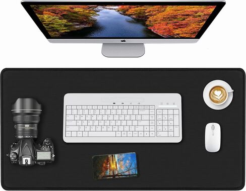 Mouse Pad, Large Gaming Mouse Pad with Double Stitched Edges, 14.9 x 11.7 inches Premium-Textured & Waterproof Mousepad, Nonslip Natural Rubber Base Mouse pad for Laptop,Computer, Office, Black in Kuwait