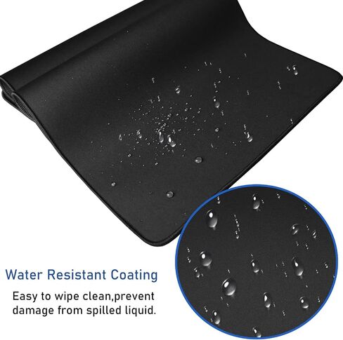 Mouse Pad, Large Gaming Mouse Pad with Double Stitched Edges, 14.9 x 11.7 inches Premium-Textured & Waterproof Mousepad, Nonslip Natural Rubber Base Mouse pad for Laptop,Computer, Office, Black in Kuwait