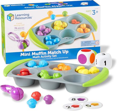 مجموعة أنشطة Learning Resources Mini Muffin Phonics - ألعاب تعليمية ABC للأطفال الصغار، ألعاب ما قبل المدرسة للأطفال من سن 4 سنوات فما فوق، ألعاب طعام مونتيسوري، 70 قطعة، أطفال in Saudi Arabia