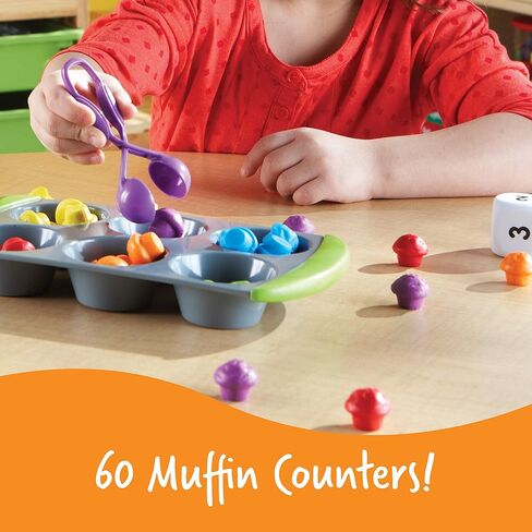 مجموعة أنشطة Learning Resources Mini Muffin Phonics - ألعاب تعليمية ABC للأطفال الصغار، ألعاب ما قبل المدرسة للأطفال من سن 4 سنوات فما فوق، ألعاب طعام مونتيسوري، 70 قطعة، أطفال in Saudi Arabia