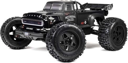 ARRMA RC Truck 1/8 Notorious 4X4 6S BLX BRUSHLESS V6 Stunt Truck RTR (Battery and Charger Not Included), (Black), ARA8611V6T1 in Saudi Arabia