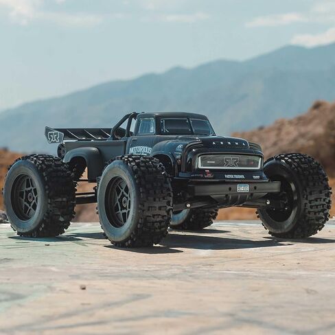 ARRMA RC Truck 1/8 Notorious 4X4 6S BLX BRUSHLESS V6 Stunt Truck RTR (Battery and Charger Not Included), (Black), ARA8611V6T1 in Saudi Arabia