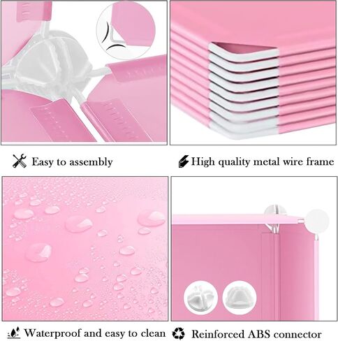 AWTATOS Cube Storage Organizer Protable Closet Organizers and Storage for Kids DIY Stackable 12 Cube Storage Shelves Clothes Organizer for Bedroom, Home, Pink in Kuwait