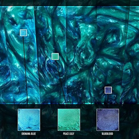 صبغة مسحوق الميكا الزرقاء الفاخرة من آي كاندي (25 جرام) | إضافات الفنون والحرف اليدوية متعددة الأغراض | صب الأكريليك، الأعمال الخشبية، الإيبوكسي، الراتنج، قنابل الحمام، الطلاء، الصابون، طلاء الأظافر (أزرق أوكيناوا) in Kuwait