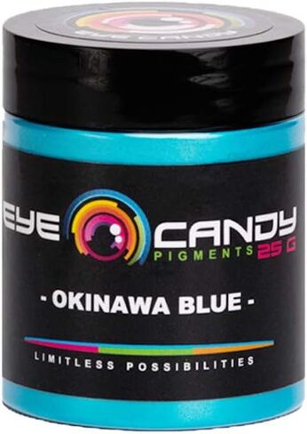 صبغة مسحوق الميكا الزرقاء الفاخرة من آي كاندي (25 جرام) | إضافات الفنون والحرف اليدوية متعددة الأغراض | صب الأكريليك، الأعمال الخشبية، الإيبوكسي، الراتنج، قنابل الحمام، الطلاء، الصابون، طلاء الأظافر (أزرق أوكيناوا) in Kuwait