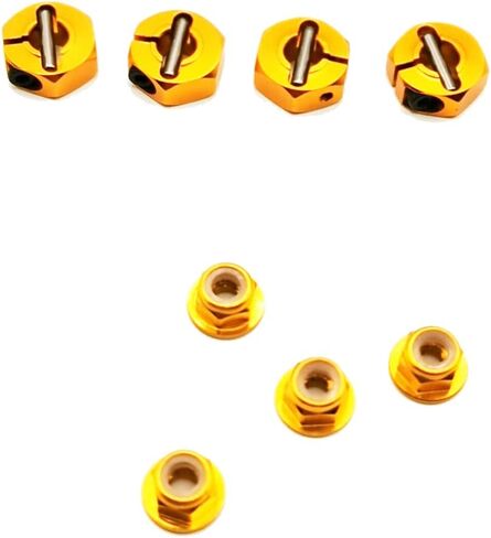 4X محور عجلة 12 مم محول سداسي 5 مم سمك و4 قطع M4 صامولة عجلة سداسية ذات حواف من النايلون لشاحنة سيارة RC 1/10 HPI HSP Redcat Tamiya Traxxas RC4WD D90 (أرجواني) in Kuwait