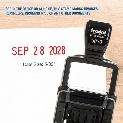 Trodat 5030 Professional 4.0 ختم التاريخ فقط، التحبير الذاتي، حجم الانطباع 1-5/8 بوصة × 3/8 بوصة (أحمر) in Kuwait