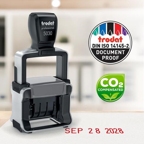 Trodat 5030 Professional 4.0 ختم التاريخ فقط، التحبير الذاتي، حجم الانطباع 1-5/8 بوصة × 3/8 بوصة (أحمر) in Kuwait