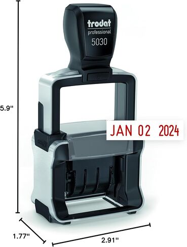 Trodat 5030 Professional 4.0 ختم التاريخ فقط، التحبير الذاتي، حجم الانطباع 1-5/8 بوصة × 3/8 بوصة (أحمر) in Kuwait