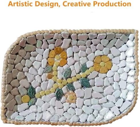 1.1 LB Random Ceramic Mosaic Tiles for DIY Crafts, 3 Size Flowers Mosaic Pieces for Artwork, Photo Frames, Cups, Flower Pots, Fish Tank, Vases, Make Stepping Stones (Porcelain Mosaic A) in Kuwait