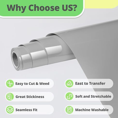 HTVRONT White HTV Vinyl Roll - 12" x 10ft White Iron on Vinyl in Saudi Arabia