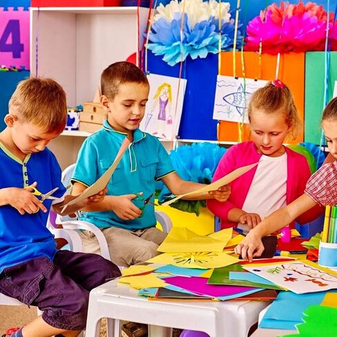 3 otters 200 Sheets Colored Card Stock, 180 GSM 10 Colors Construction Paper for Scrapbook, School Office Supplies in Kuwait