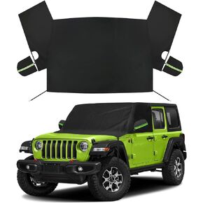 Windshield Snow Cover Replace for Ford F150 250 / Dodge Ram 1500, 600D Oxford Cloth Heavy Duty All Weather Winter Frost Guard Windshield Covers with Side Mirror Covers