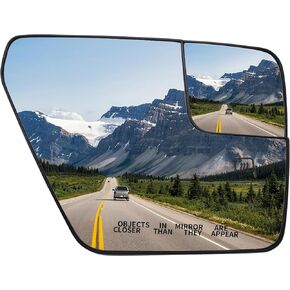 LOIYLLEN Left Diver Side Mirror Replacement for Frod F150 2022 2023 - Left Side Mirror Glass, Rear View Mirrors Glass with Power Heated