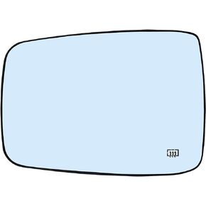 Passenger Right Side Heated Mirror Glass Replacement for 2009-2018 Dodge Ram 1500 2500 - Side View Heated Convex Mirror Glass with Rear Holder, Replace 68079363AA, 68050299AA