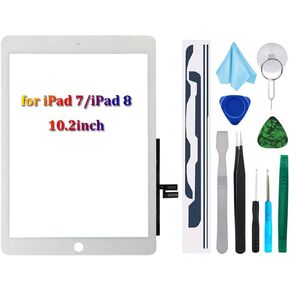 Black Touch Screen Digitizer Repair Kit for iPad 10.2" 2019 iPad 7 7th Gen A2197 A2198 A2200 (Without Home Button,not Include LCD) + Tools