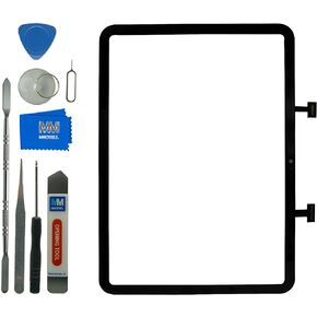 MMOBIEL Digitizer Touchscreen Glass Compatible with iPad 10 gen 2022 Display Replacement Part - Incl. pre-Installed Holder, Double-Sided Adhesive and Repair Tool - Black