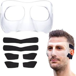 أقنعة الوجه الواقية من الأنف المكسورة من فاكيلو، واقي الوجه الرياضي لكرة السلة وكرة السلة مع مجموعتين مطورتين من الفوط المناسبة للرجال والنساء in Kuwait