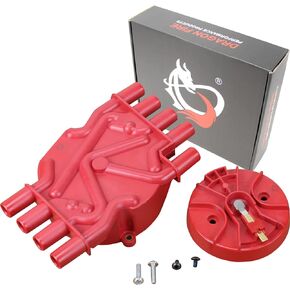 DRAGON FIRE PERFORMANCE Heavy Duty Distributor Cap and Rotor Set Compatible Replacement With 1996-2002 Chevrolet GMC Express Suburban Savana Yukon 5.0L 5.7L 350 305 V8 Vortec Oem Fit CAP1010-DF