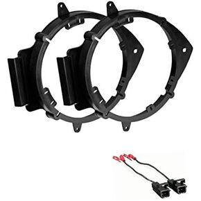 ASC 6+-Inch 6" 6.5" 6.75" Car Speaker Install Adapter Mount Bracket Plates and Speaker Wire Connectors for Select GM Chevrolet GMC Pontiac Saturn Vehicles - Compatible Vehicles Listed Below