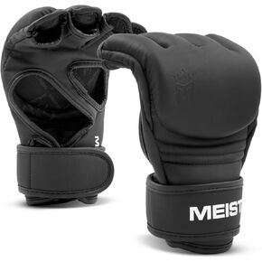 Meister [Critical] 4oz MMA Gloves for Striking & Grappling w/Pre-Curved Nemeios Leather
