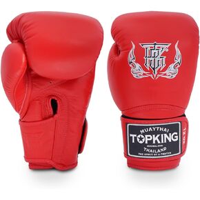 Top King Super Muay Thai Boxing Gloves, White, Black, Red, Blue,Yellow, Pink, Green; 8oz.,10oz., 12oz., 14oz., 16oz., 18oz.