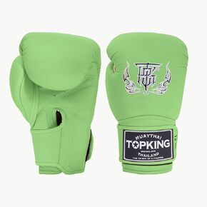 Top King Super Muay Thai Boxing Gloves, White, Black, Red, Blue,Yellow, Pink, Green; 8oz.,10oz., 12oz., 14oz., 16oz., 18oz.