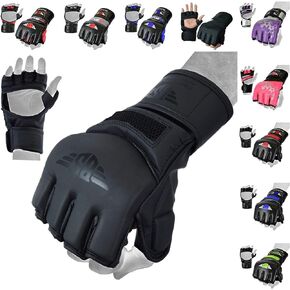 MMA Gloves, UFC Kickboxing Gloves, MMA Sparring Gloves, MMA Training Equipment, Fighting Gloves for Mixed Martial-Arts, MMA Training Gloves Adults Men & Women by BeSmart (Matte Black Mesh, Medium) in Kuwait