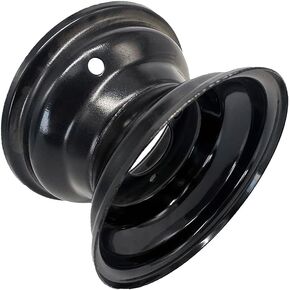 KDSG 3-Bolt 7 inch X 5 inch Wheel Rim for 110cc 125cc TaoTao GK110 ATK125A ATVs and Go-Karts, 10 mm Bolt Holes, Black