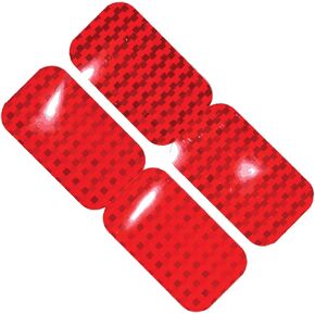 عدسات LiteMark DOT-SAE Amber مقاس 2 بوصة × 3.5 بوصة منشورية عالية الانعكاس مع طبقة شفافة واقية متينة للسلامة وزيادة الرؤية (عبوة من 4 عاكسات)